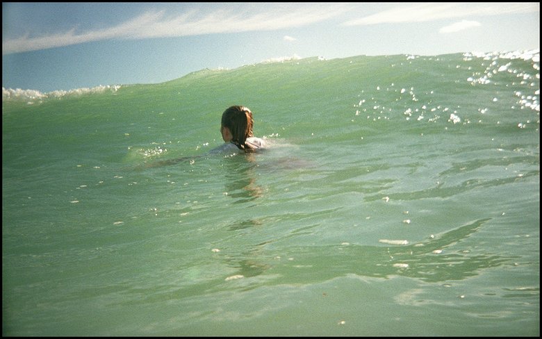 Haulover Beach, in the water