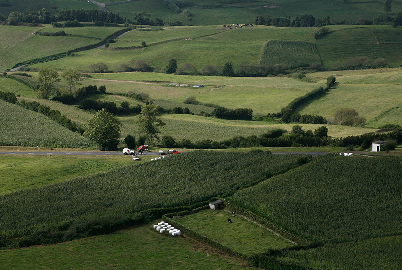 Fields outside Povoacao