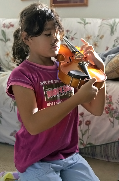 My first day on the violin....
