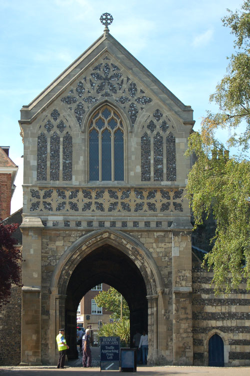 Erpingham Gate looking from within Cathedral Close