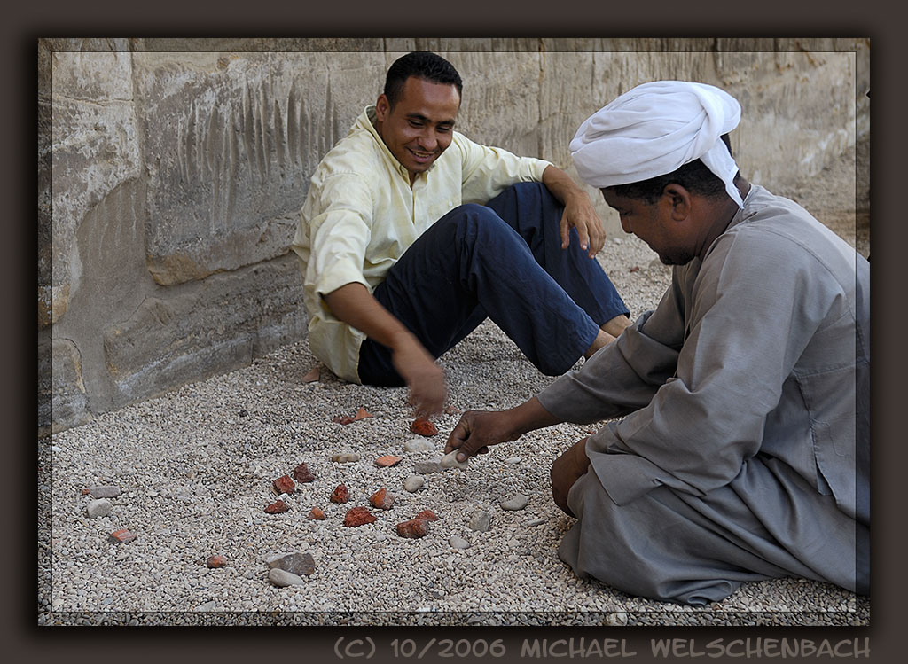 Playing Checkers at Luxor Temple