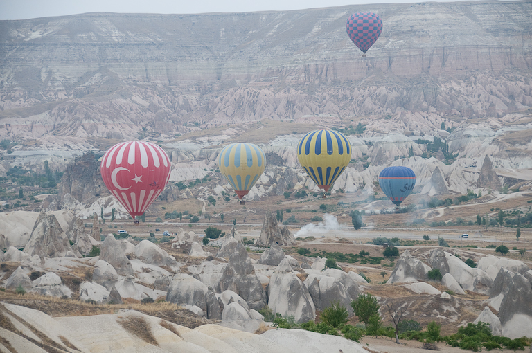 Envolée en montgolfière en Cappadoce.