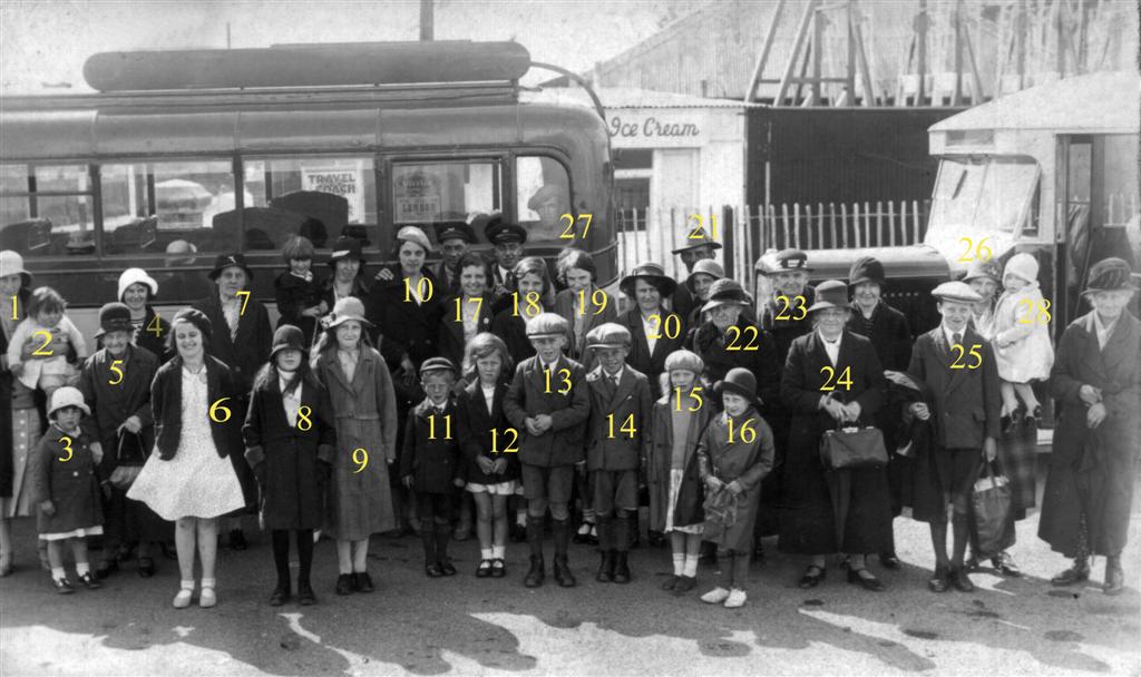 Village day trip - 1935?  with names...