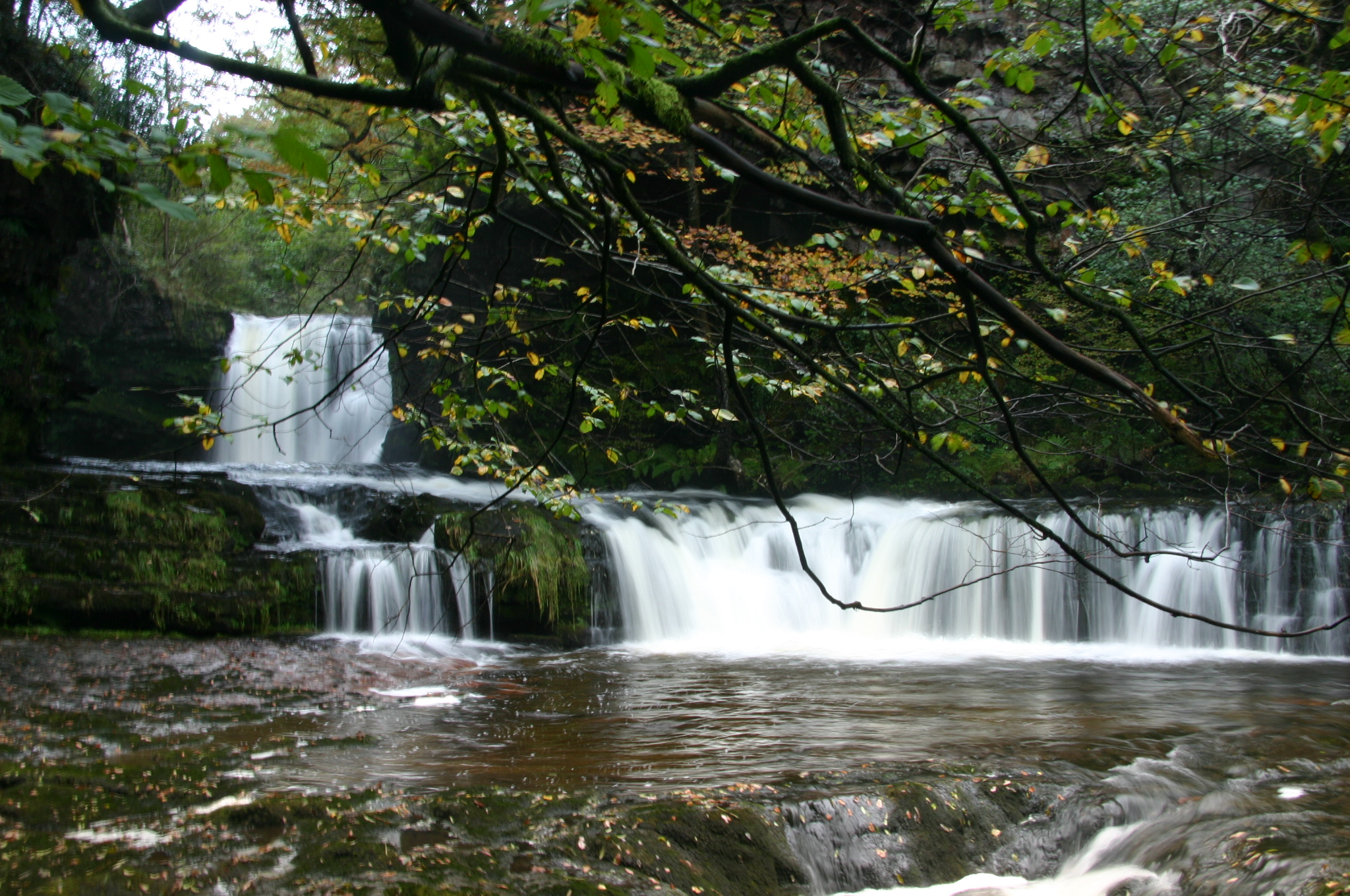 Waterfall hike in Wales.