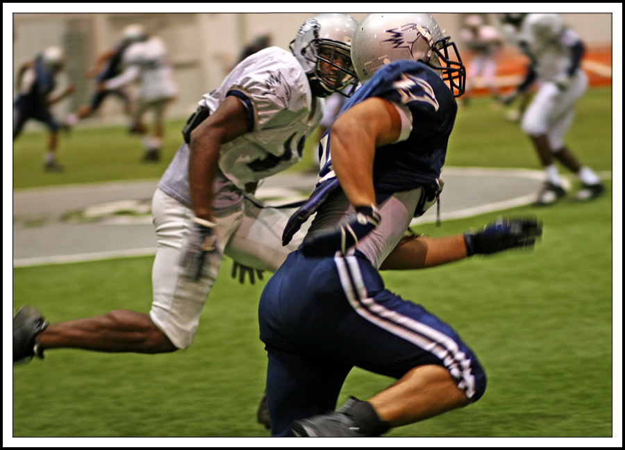 Shadowing the Wide Receiver - Low Light Photo Opportunity