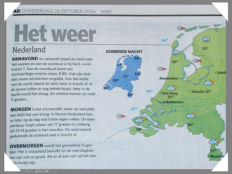 The weather on the 26th (no inspiration today, sorry!)