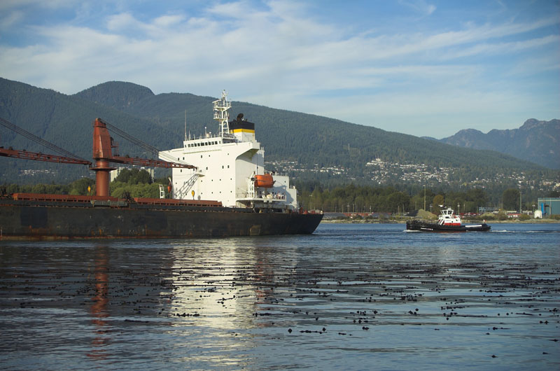 Freighter aground in Vancouver Harbour