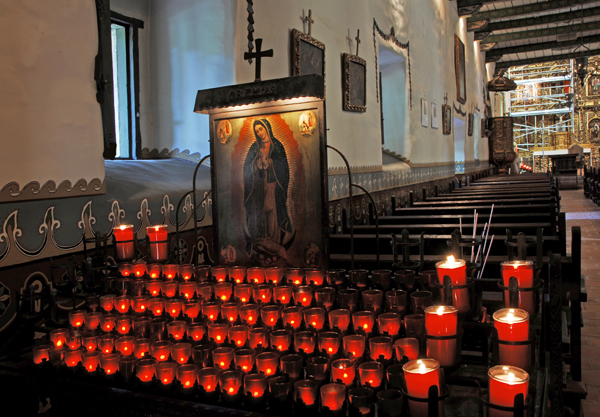 13.  Votive Candles in Chapel