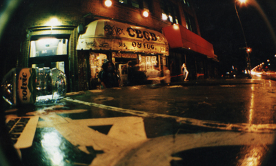 Me in front of the , now closed CBGB's in NYC in june 2001