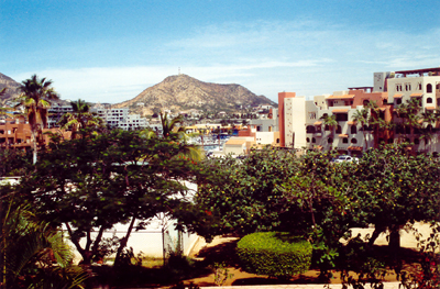 view from the back of the hotel