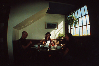 Tim, Bryna and Me in Salem, Mass enjoying some chowder