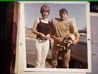 Sister Bobbie and Jerry at football practice.  He did not know his mother was coming to visit.jpg