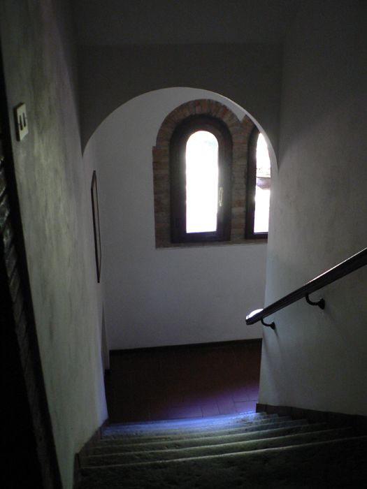 Stairwell with timeworn stone steps