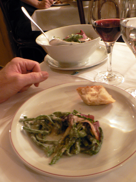 Haricot vert salad with prosciutto