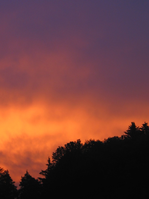 Sunrise on a cloudy October morning