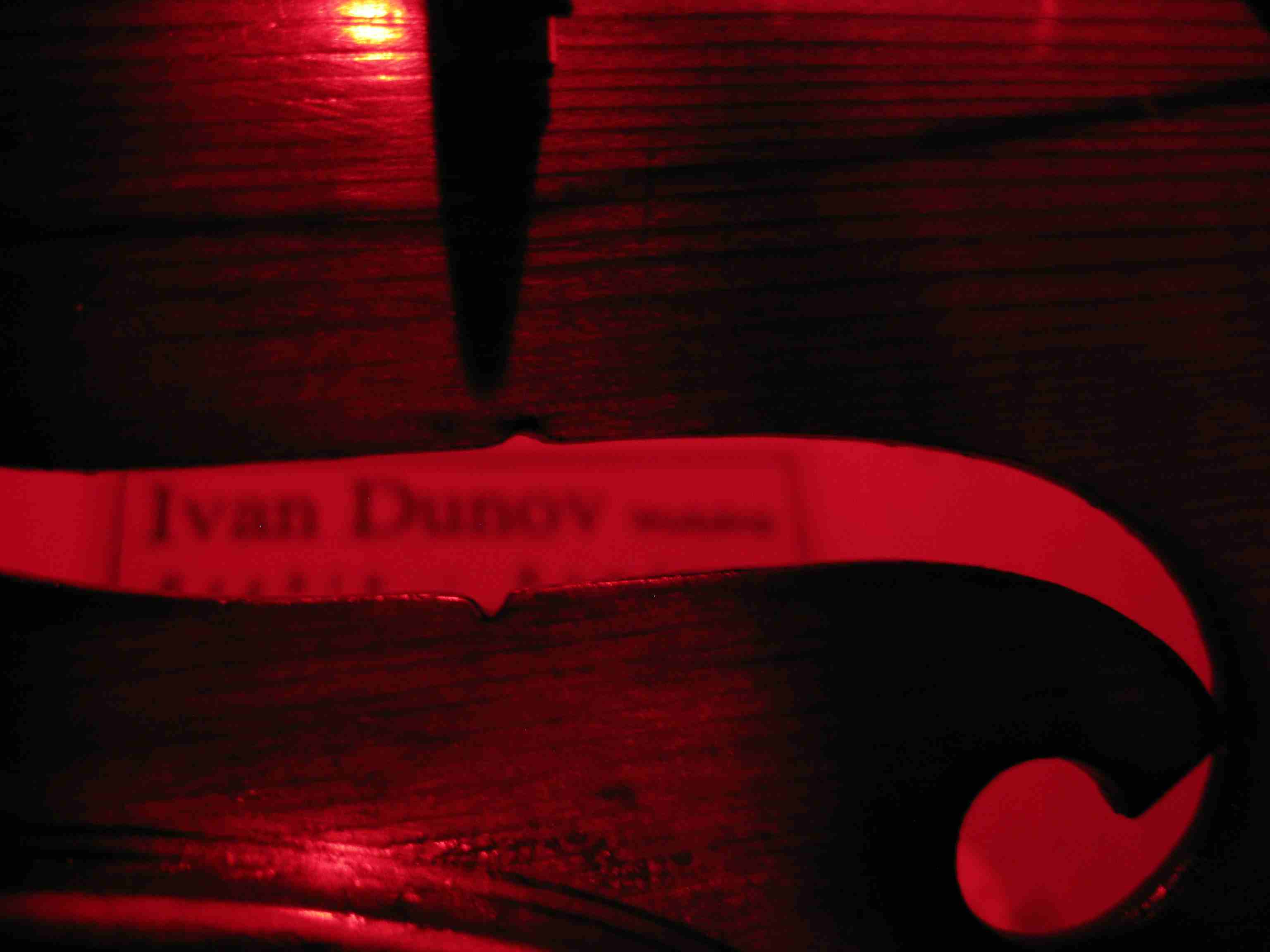 Red lit violin*