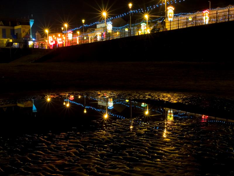 Blackpool prom from the beach