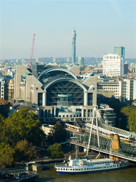 View from The London Eye - Charing Cross station