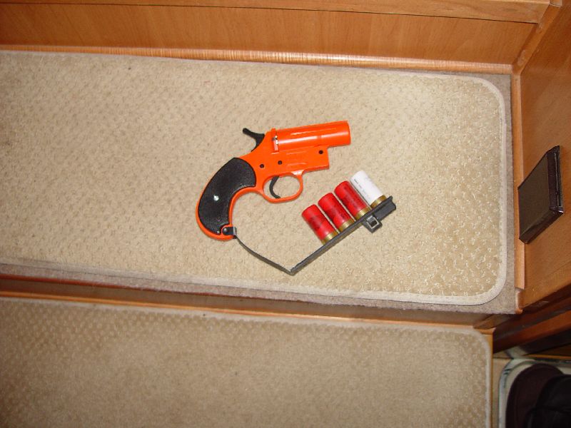 OUR 12 GAUGE PISTOL FLARE GUN-REMEMBER THE MOVIE CAPE FEAR.......
