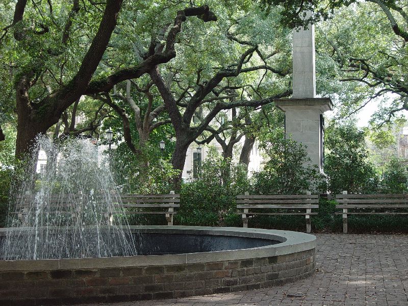 THE FIRST OF 24 PUBLIC  SQUARES IN HISTORIC SAVANNAH