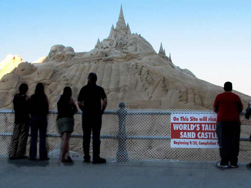 26 SEP 06 WORLDS TALLEST SAND CASTLE IN PERSPECTIVE