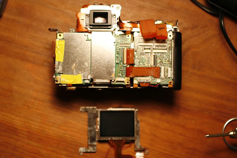 Rear view. Digic circuit board visible on left.