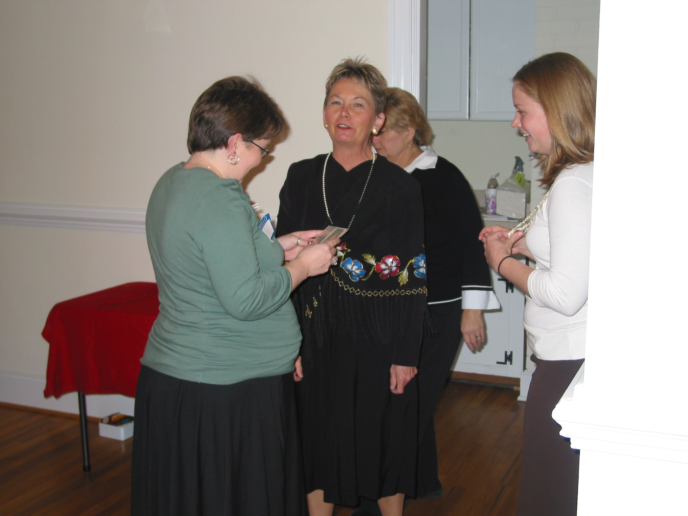 The guest of honor with friends