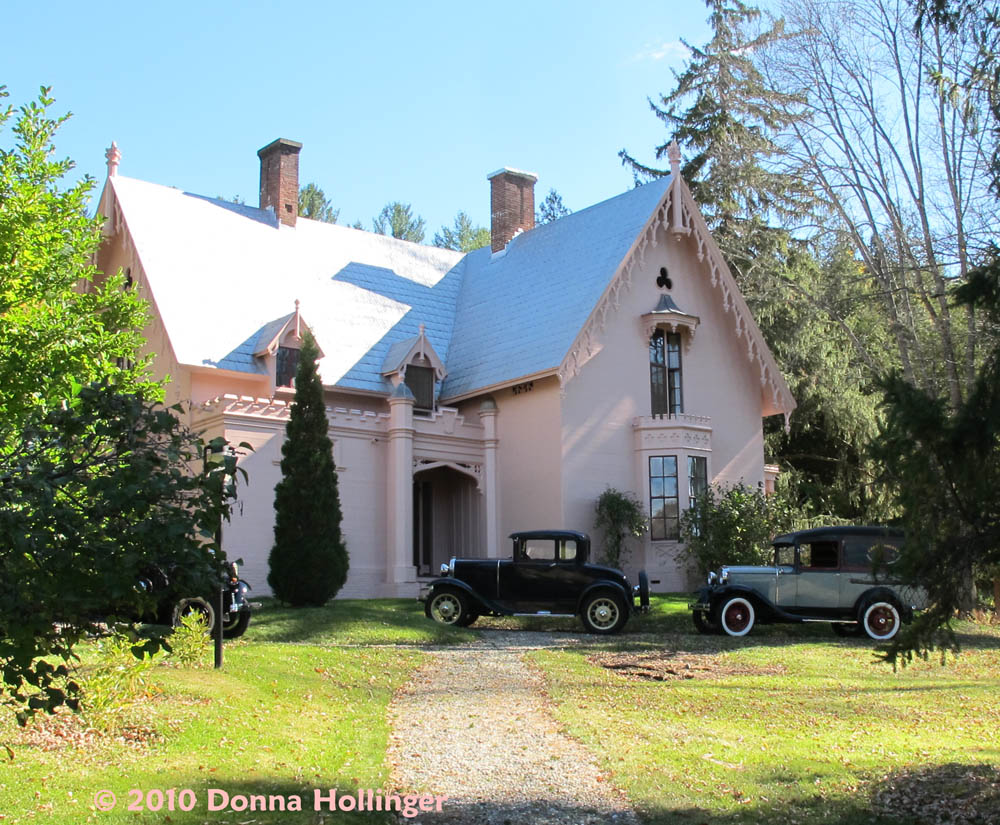 Justin Morrill Homestead with Antique Cars