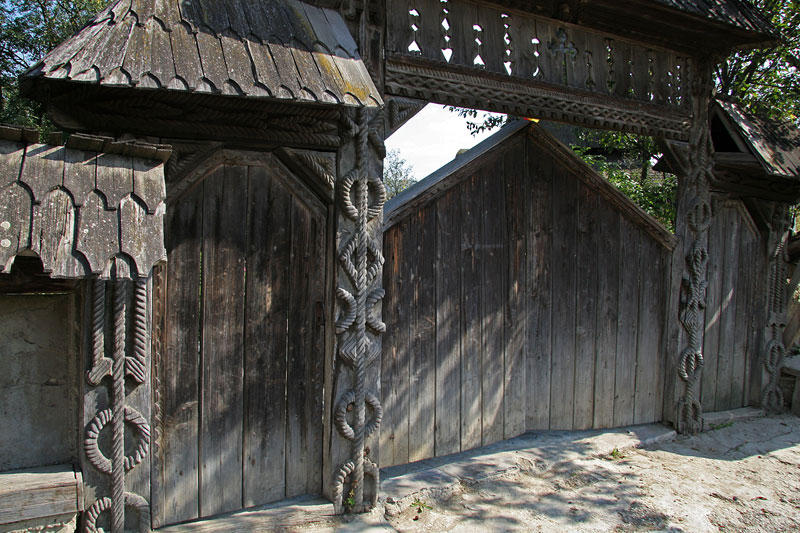 hand-carved doors in Maramures