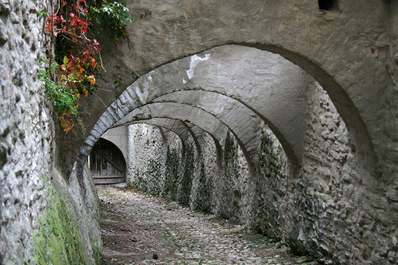 entrance of fortified church in Biertan