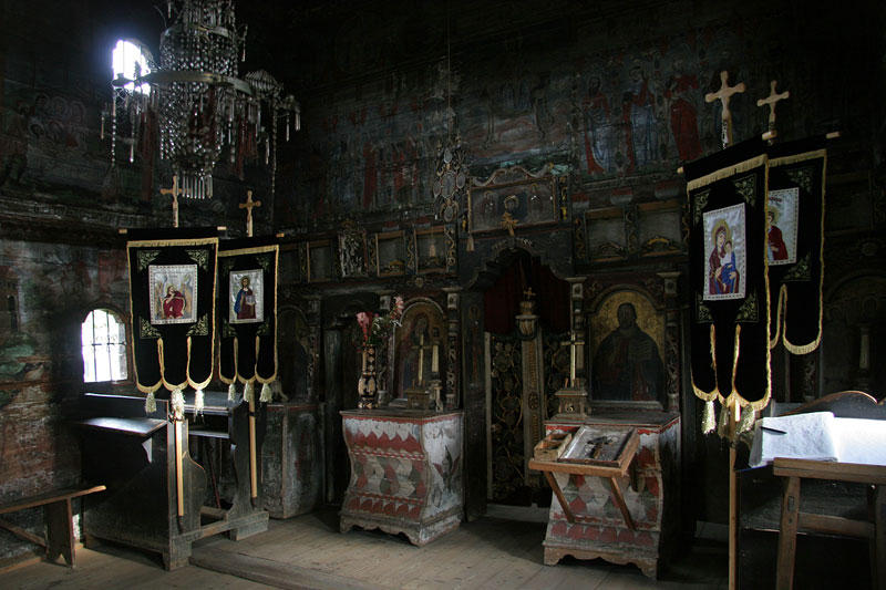 interior of wooden church