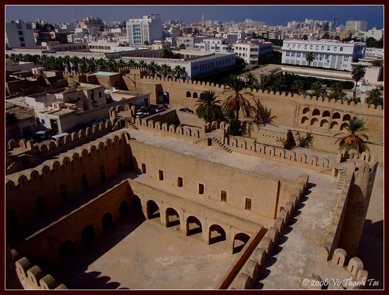View of Ribat from tower, Sousse