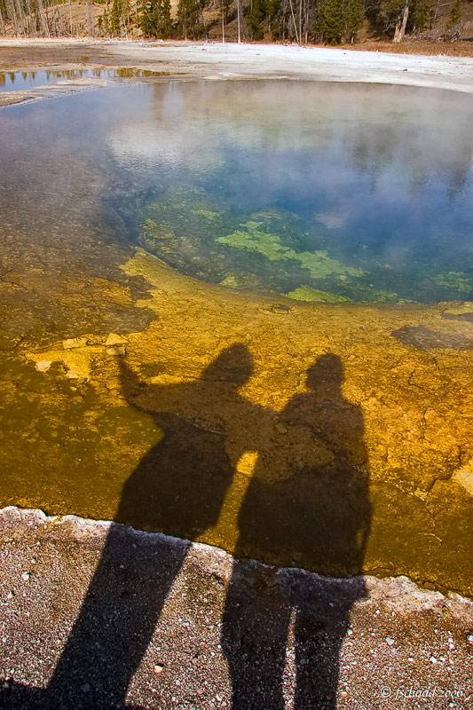 Barbara & Fred at Old Faithful Basin