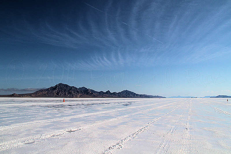 THE RAINS CAME CREATING TRACKS THROUGH THE SALT