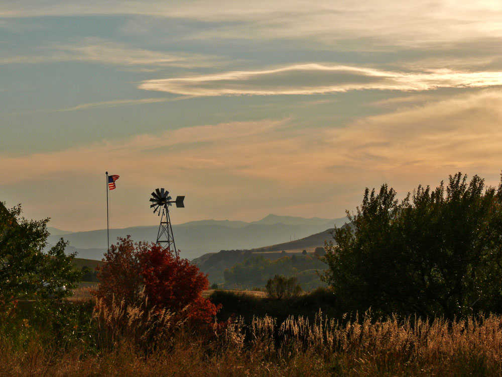 Evening on the farm, Preston, Idaho, 2006