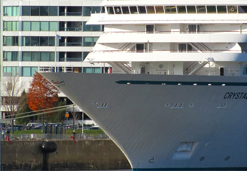 la proue du Crystal Symphony