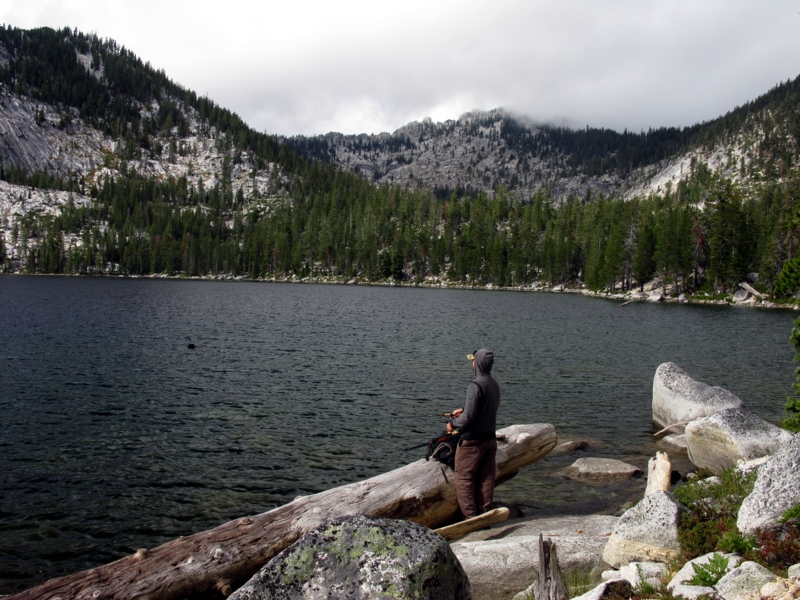 Big Duck Lake fisherman