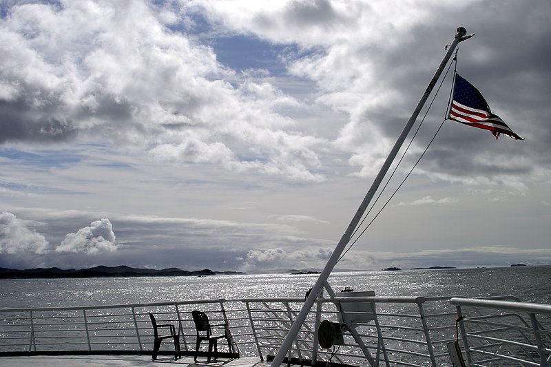 Aft observation deck M/V Malaspina