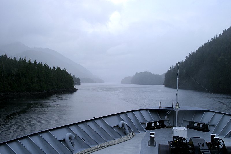 Approaching Butedale, BC, Canada
