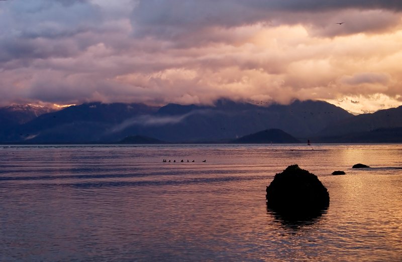 Sunrise over Frederick Sound