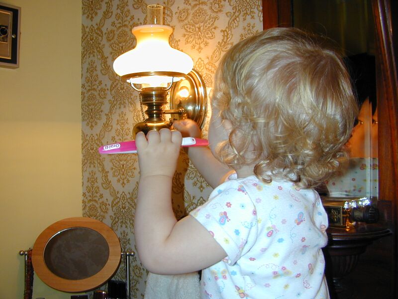 Don't worry, I'm still brushing Grama.