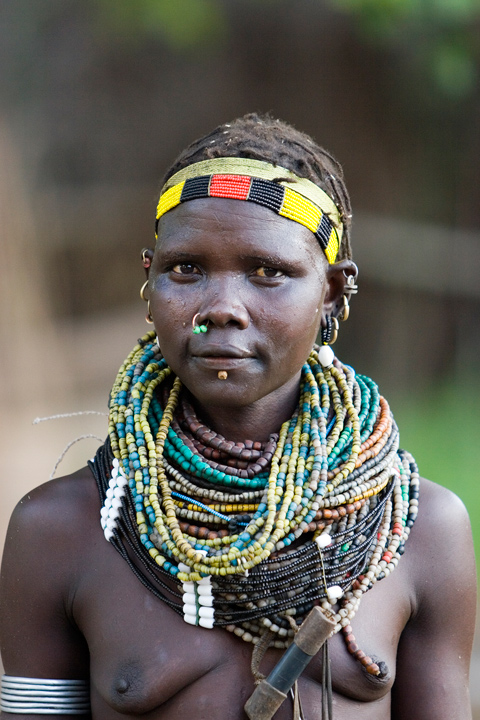 Nyangatom woman (tribe info in caption)