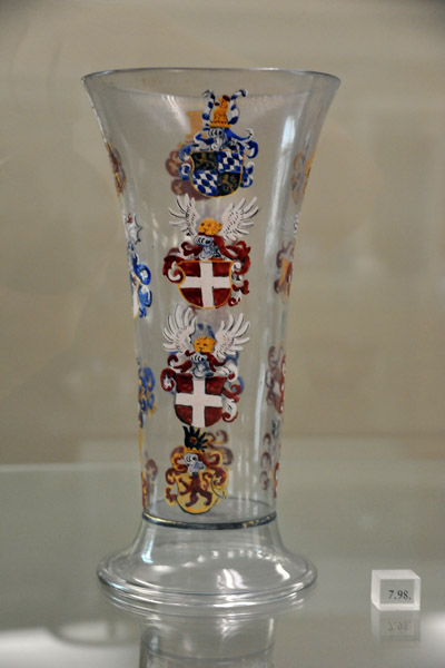 Wedding Pokal of Maximillian I and Maria Bianche Sforza, Venetian glass, 1493