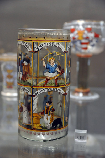 Lebensalterglas, German, 16-17 Century