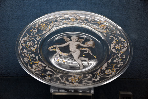 Saucer with cupid, Venice, 19th C.