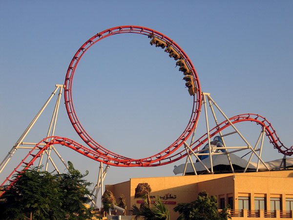 Looping rollercoaster, Dubailand Sales Center