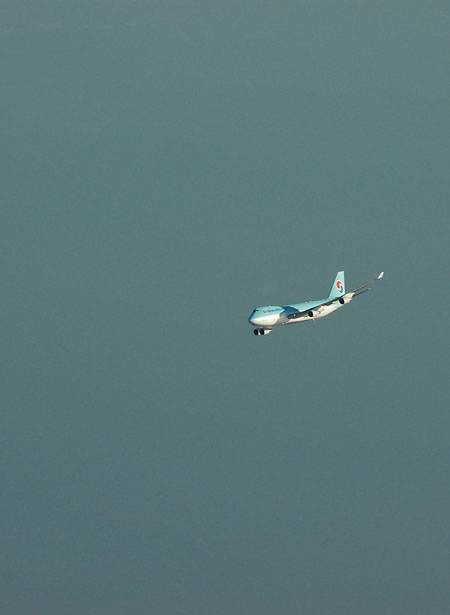 Korean Air Cargo Boeing 747-400F in flight