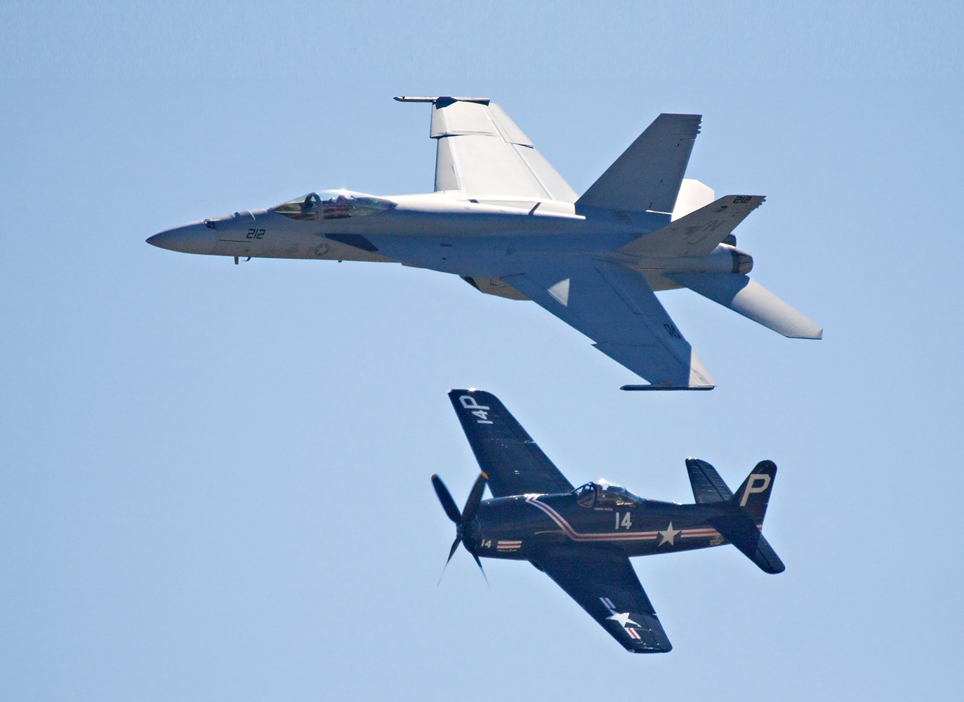 F-18 and F8F Bearcat