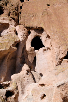 Bandelier Mountain is pocked with Holes