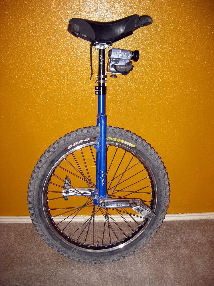 Unicycle camera mount.